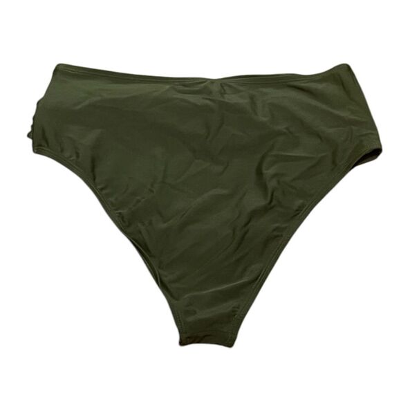 Green High-Cut Twist Front Bikini Swimwear, Size XL, NWOT - Picture 2 of 4